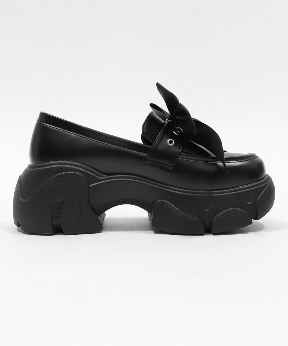 2wayリボン厚底ローファー