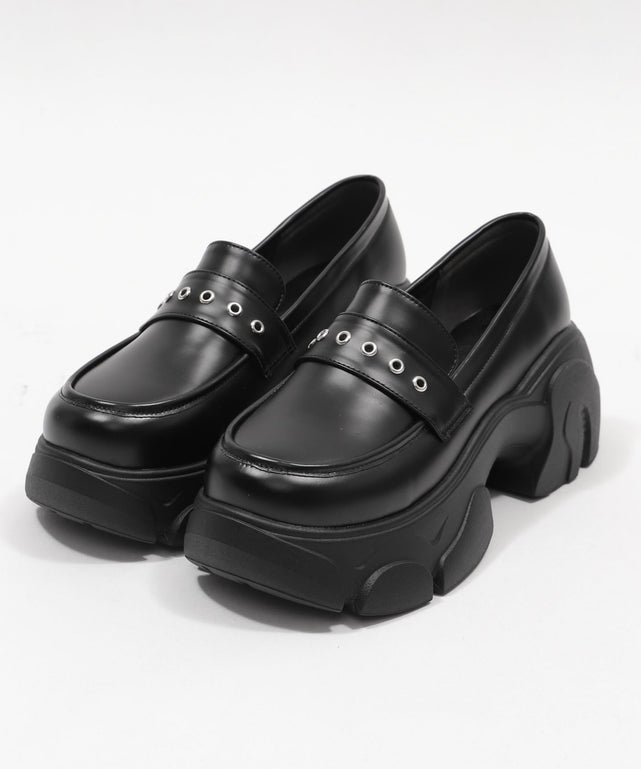 2wayリボン厚底ローファー