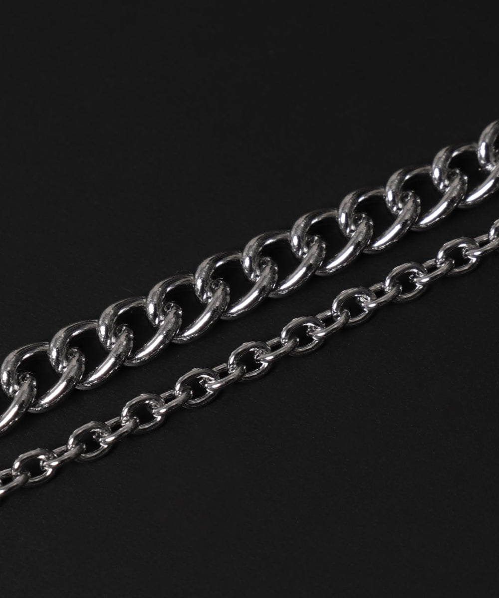 Mモチーフレイヤードネックレス