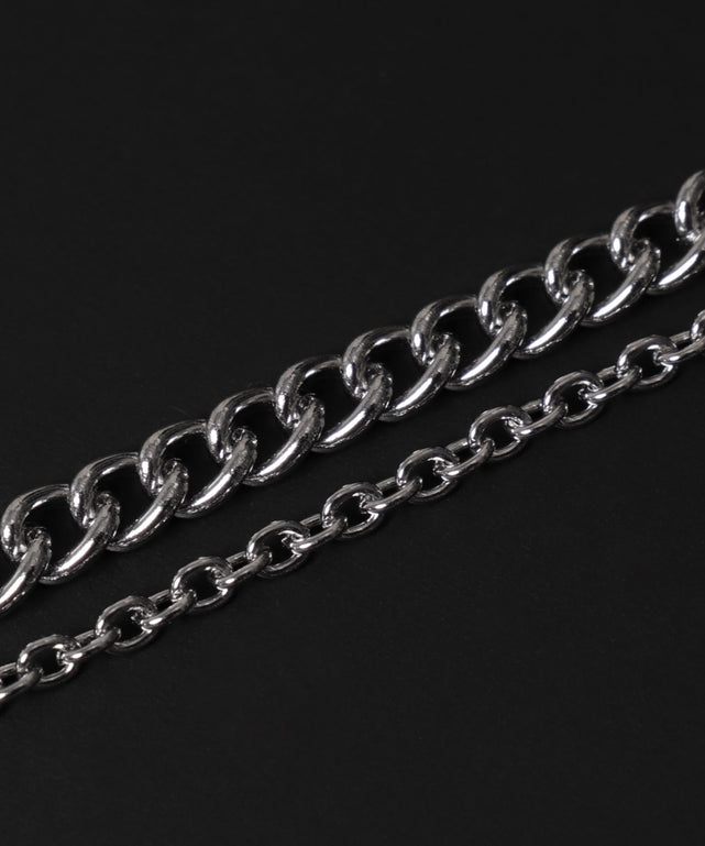 Mモチーフレイヤードネックレス