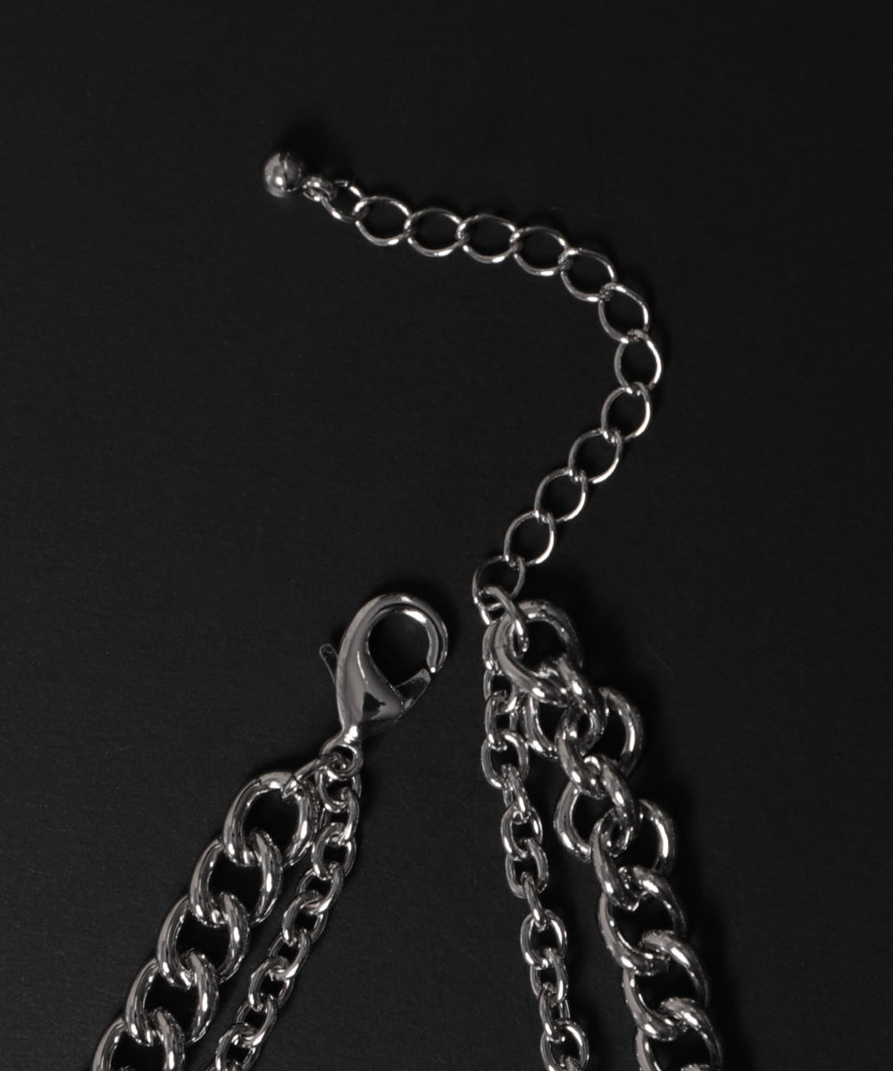 Mモチーフレイヤードネックレス