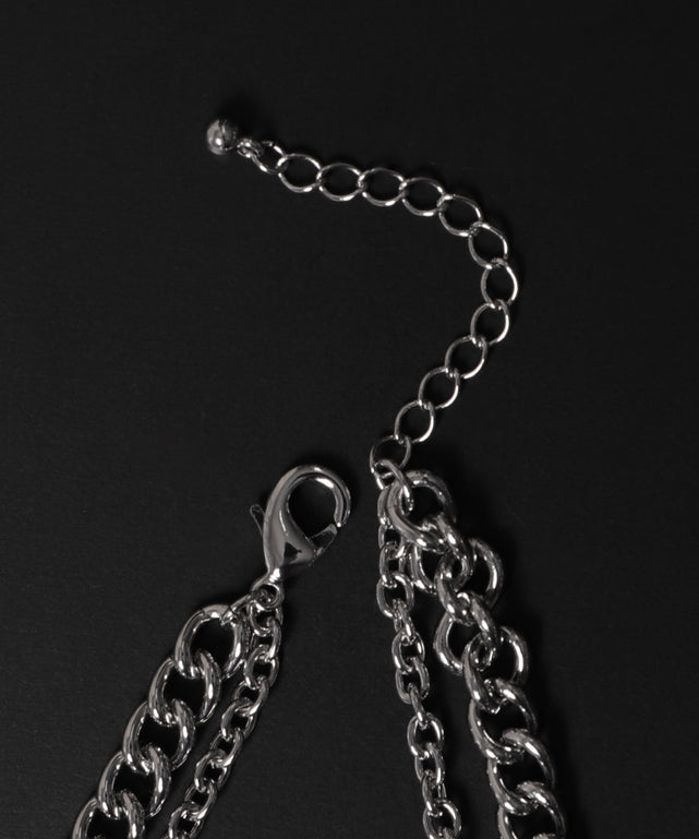 Mモチーフレイヤードネックレス