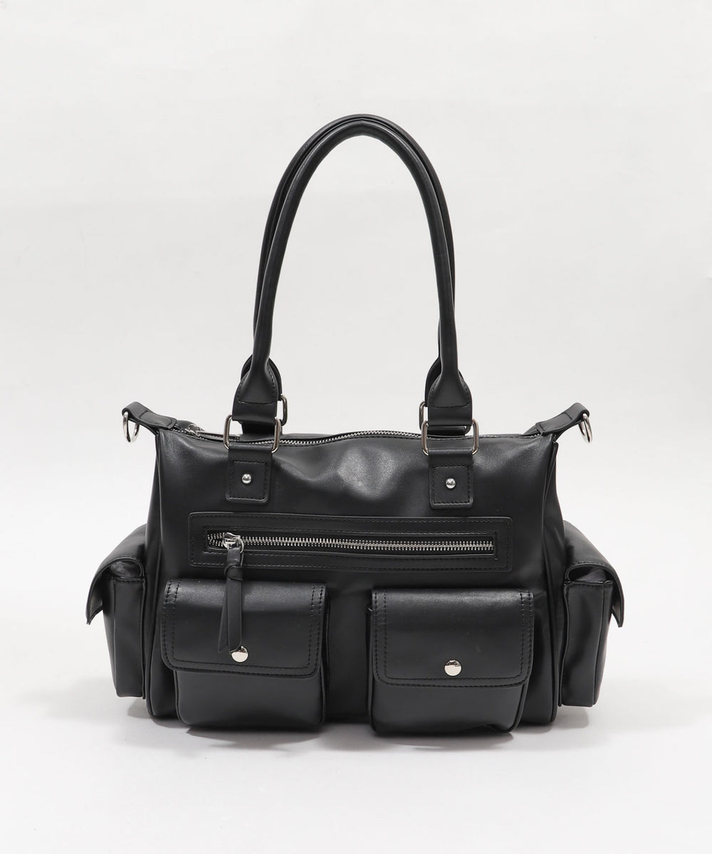 ポケットデザインボストンショルダー