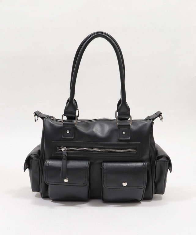 ポケットデザインボストンショルダー