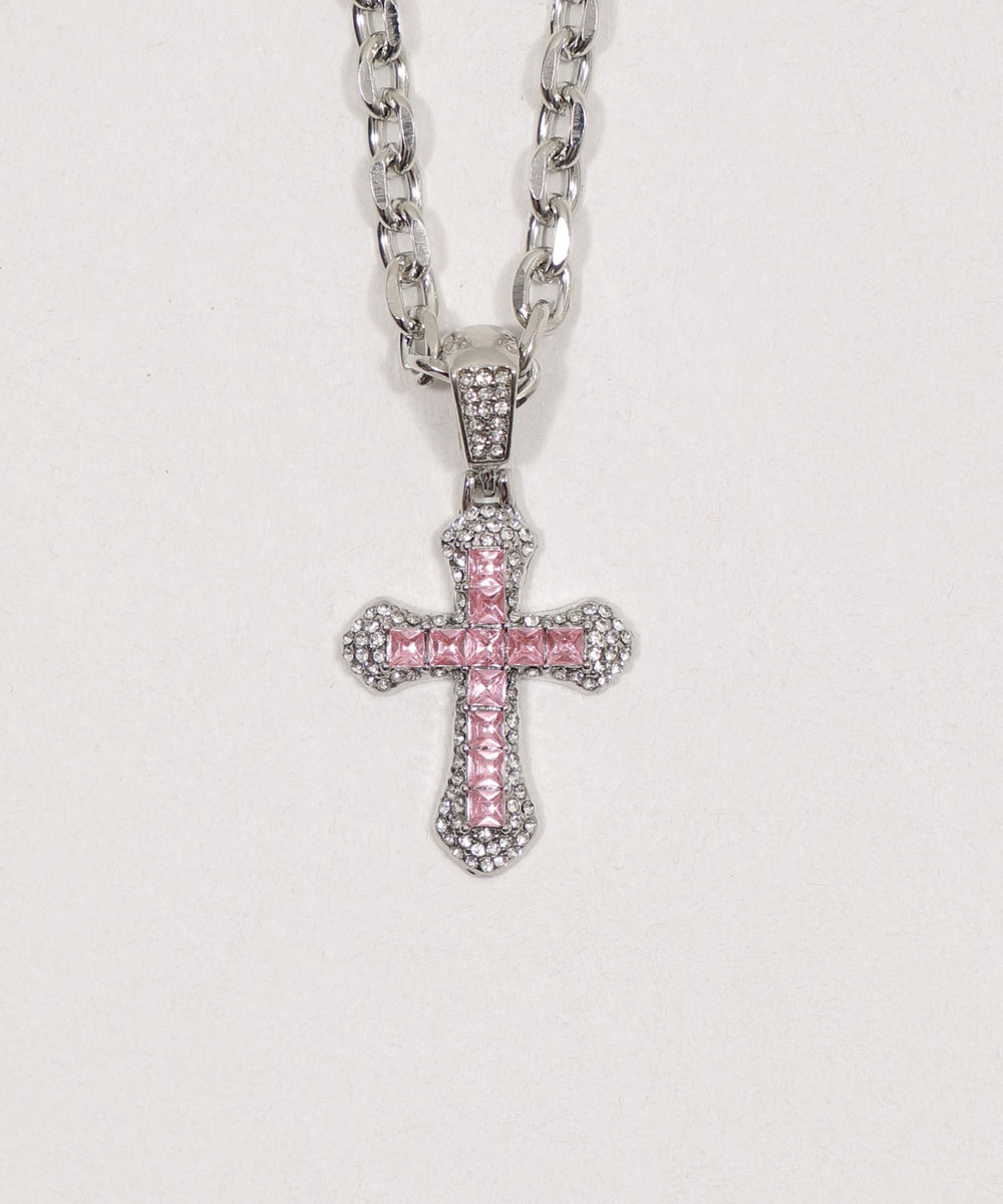 Lクロスビジューネックレス