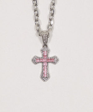 Lクロスビジューネックレス