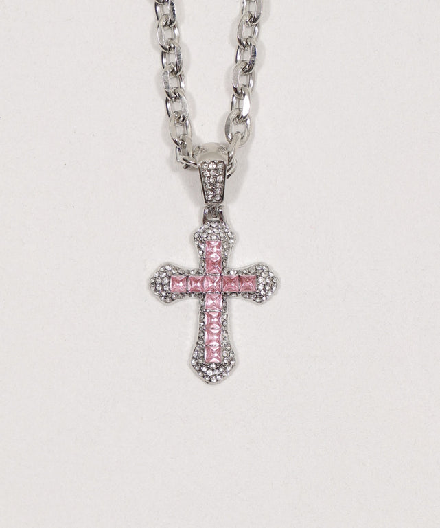 Lクロスビジューネックレス