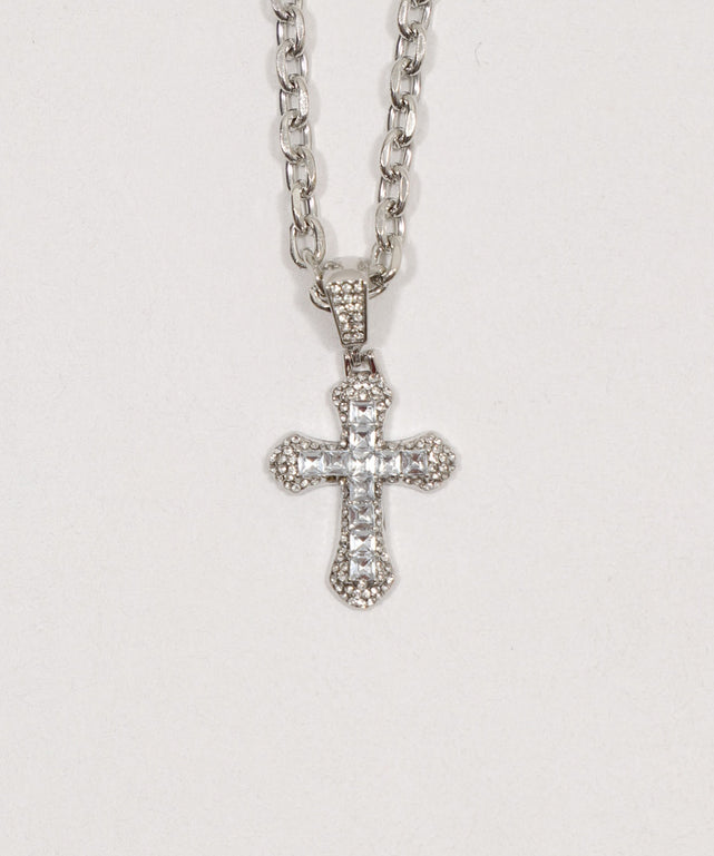 Lクロスビジューネックレス