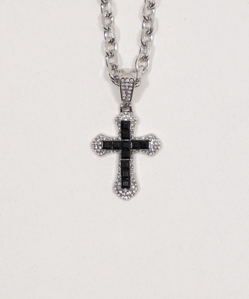 Lクロスビジューネックレス