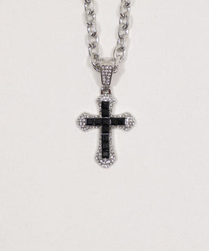 Lクロスビジューネックレス