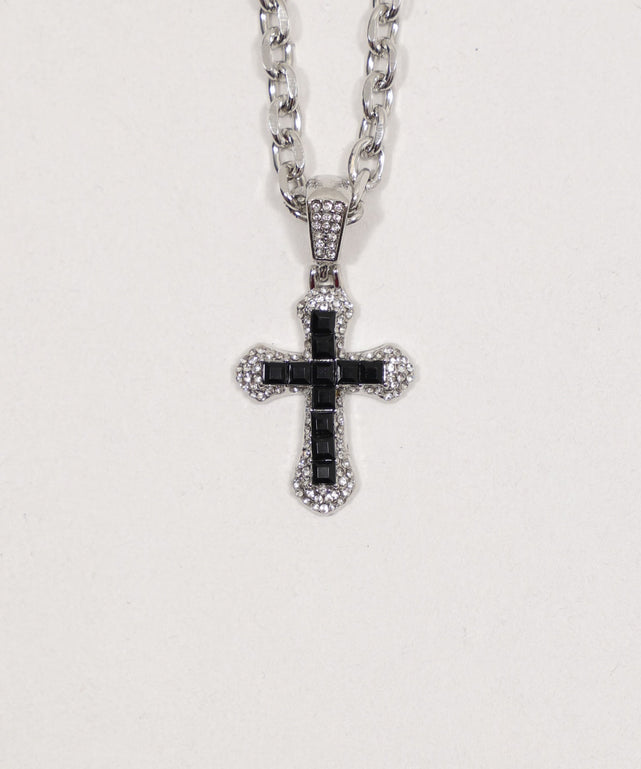 Lクロスビジューネックレス