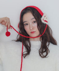 ハートニットイヤーマフ