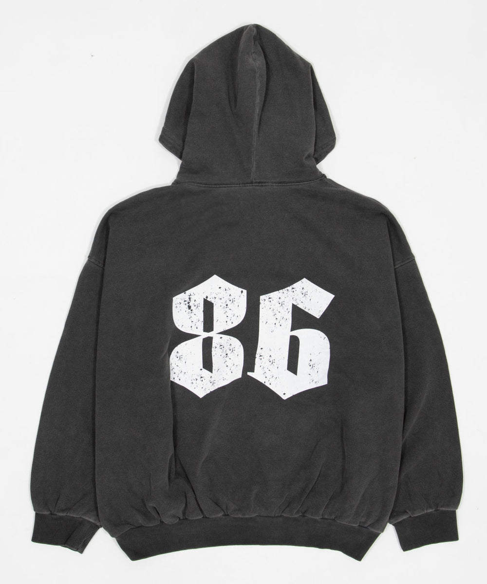 グラフィックバルーンクロップドプルパーカー