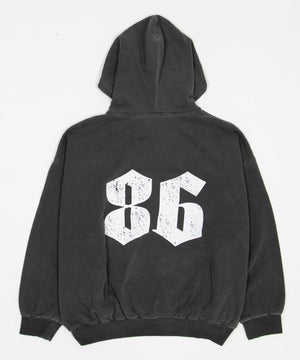 グラフィックバルーンクロップドプルパーカー