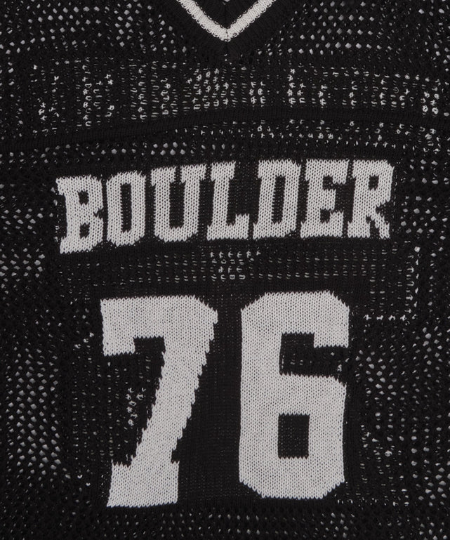 ナンバリングメッシュニットプルオーバー