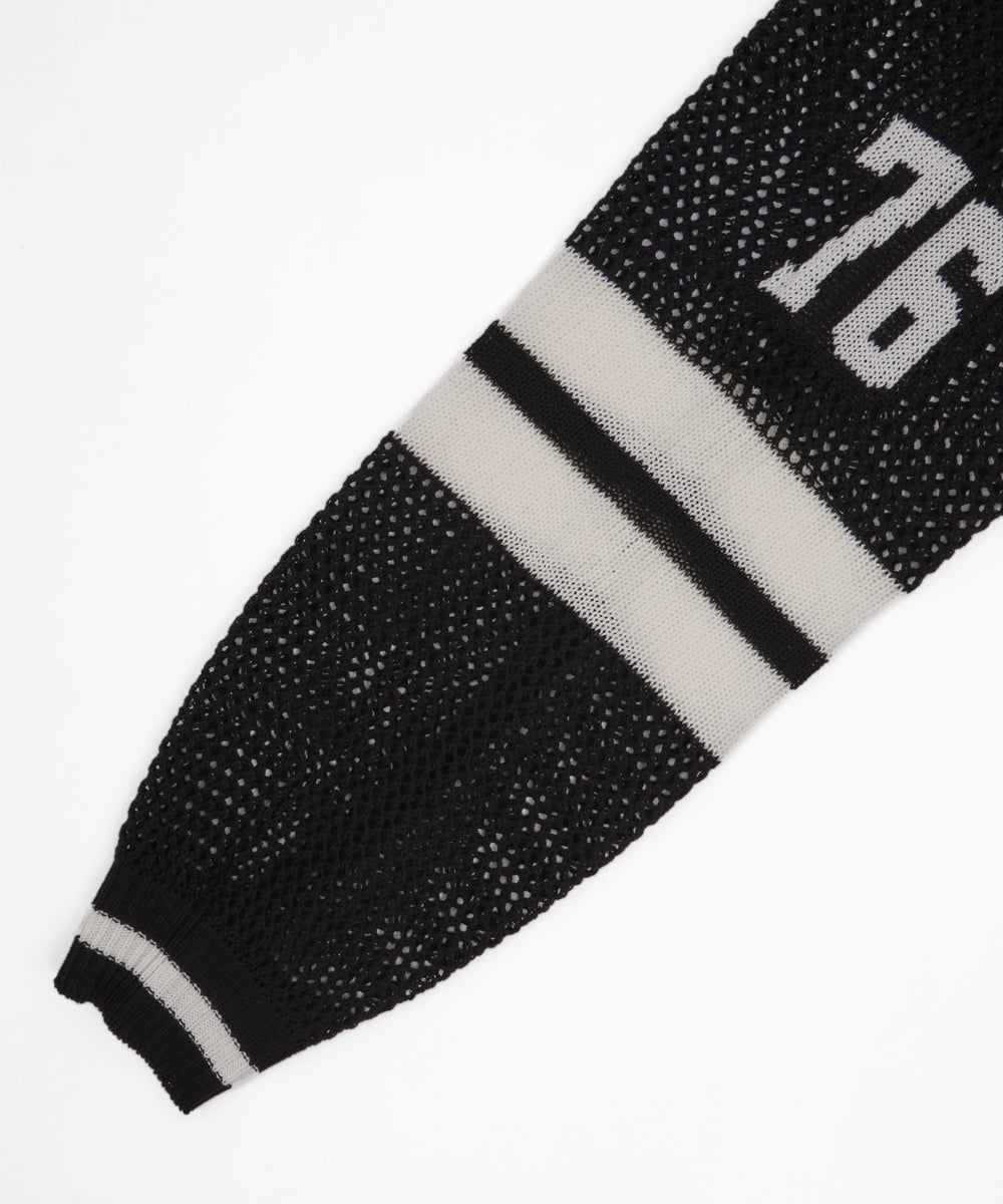 ナンバリングメッシュニットプルオーバー