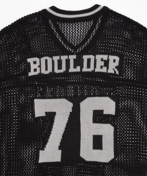 ナンバリングメッシュニットプルオーバー