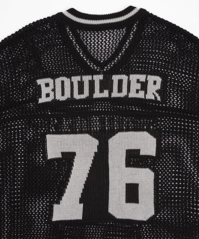 ナンバリングメッシュニットプルオーバー