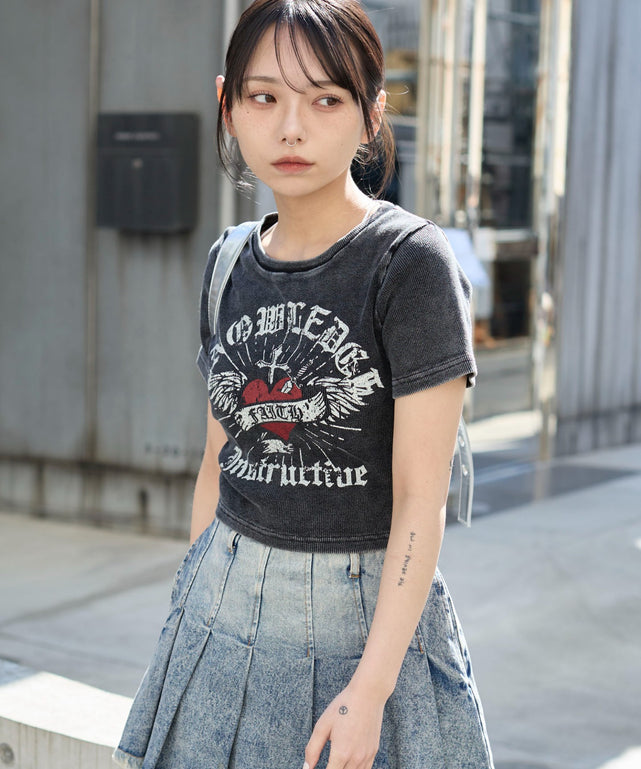 柄３（スミクロ×ハート）　モデル:159cm F着用