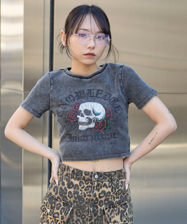 柄４（スミクロ×スカル）　モデル:159cm F着用