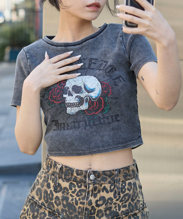 柄４（スミクロ×スカル）　モデル:159cm F着用