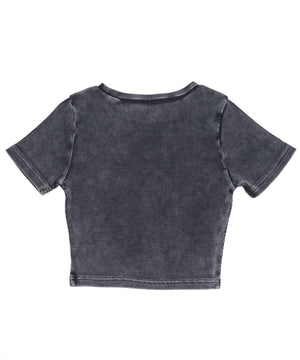 ヴィンテージウォッシュグラフィックリブT