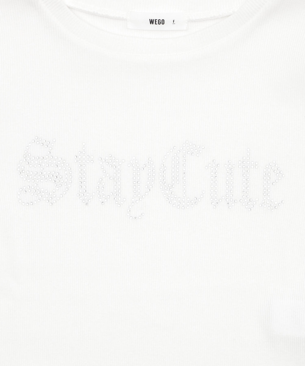 ヴィンテージウォッシュグラフィックリブT