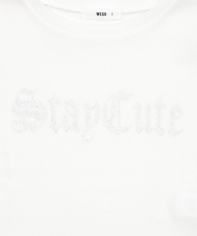 ヴィンテージウォッシュグラフィックリブT