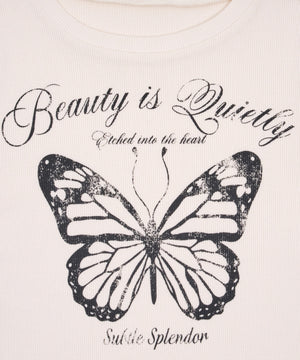 ヴィンテージウォッシュグラフィックリブT