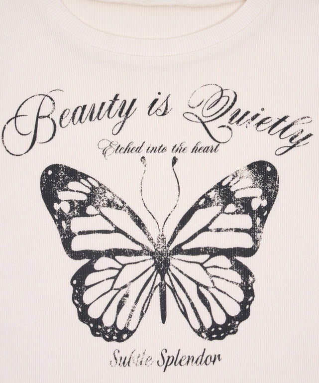 ヴィンテージウォッシュグラフィックリブT