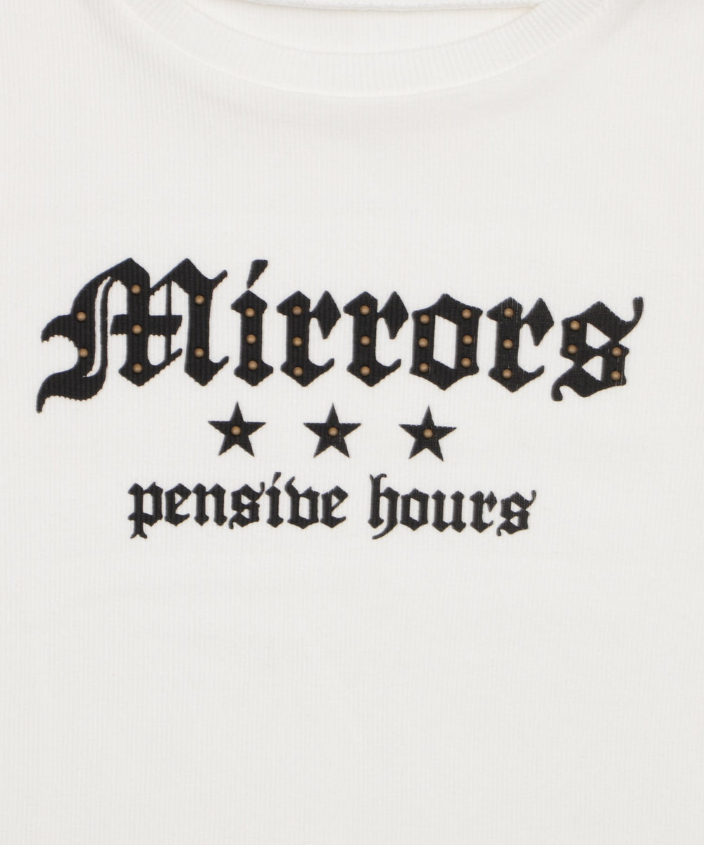 ヴィンテージウォッシュグラフィックリブT