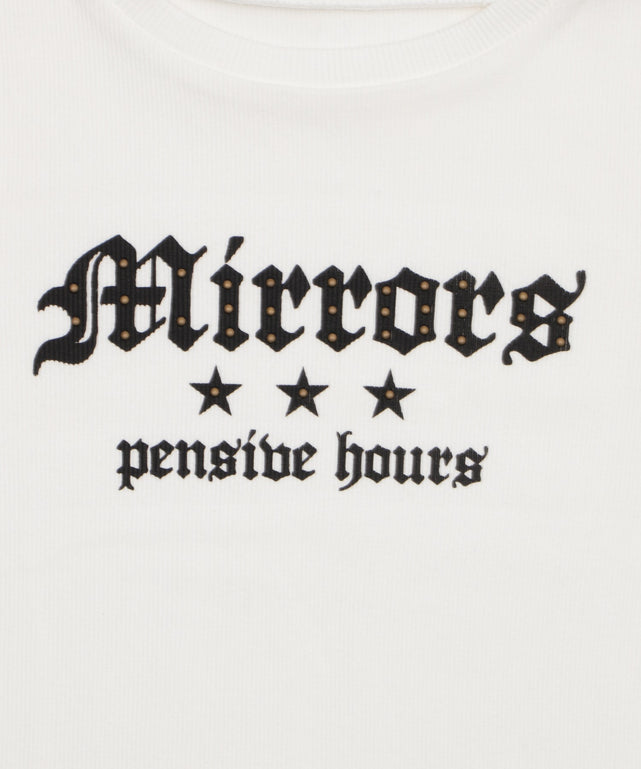 ヴィンテージウォッシュグラフィックリブT