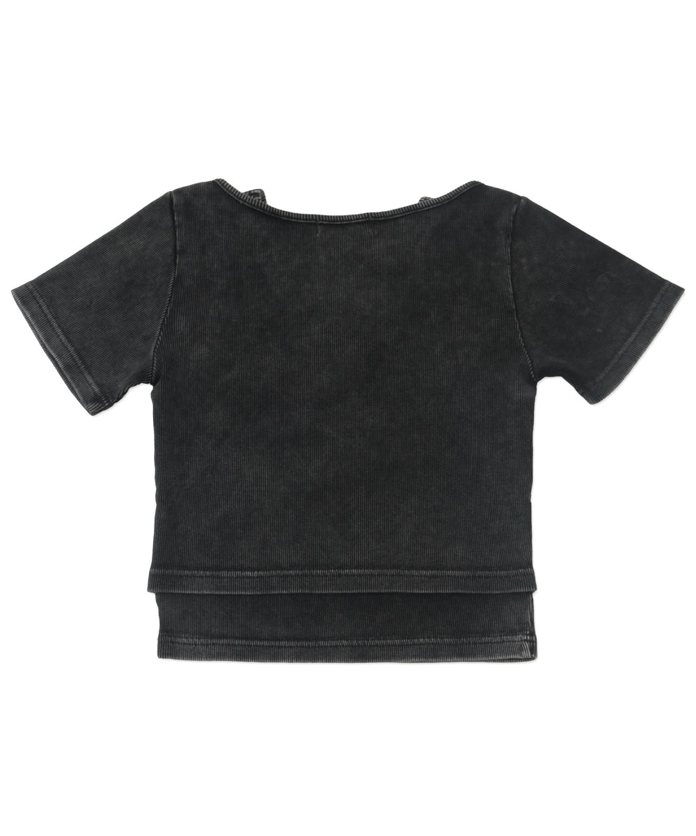 ヴィンテージライクレースアップT