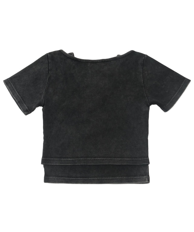 ヴィンテージライクレースアップT