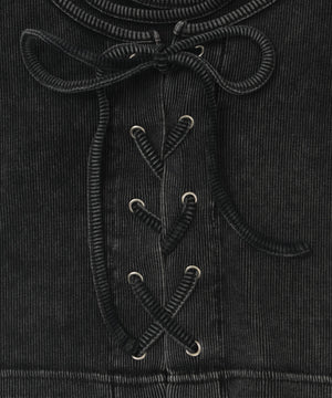 ヴィンテージライクレースアップT