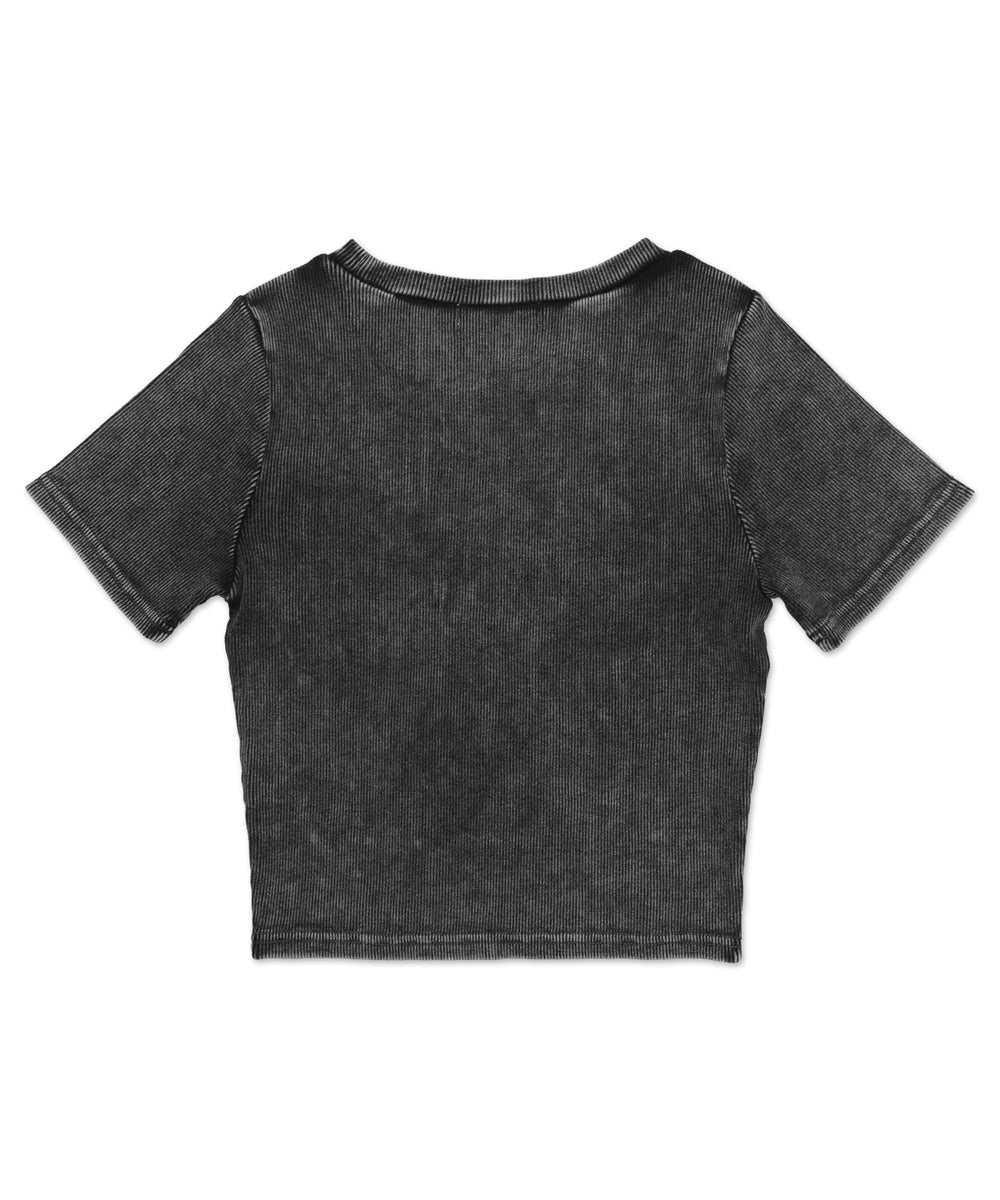 ヴィンテージウォッシュワンポイントリブT