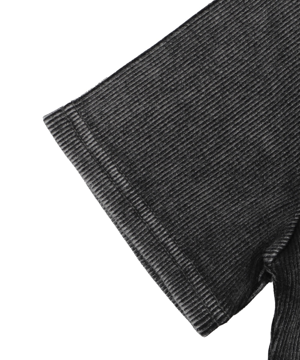 ヴィンテージウォッシュワンポイントリブT