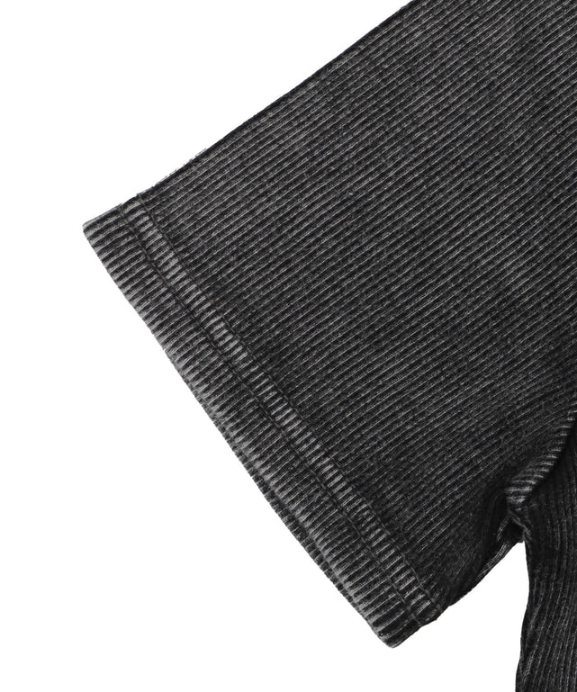 ヴィンテージウォッシュワンポイントリブT