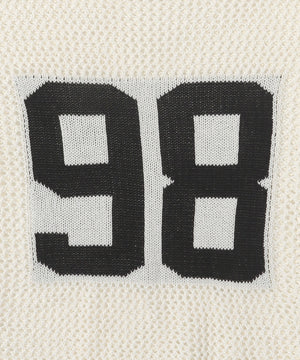 ナンバリングメッシュショートニット