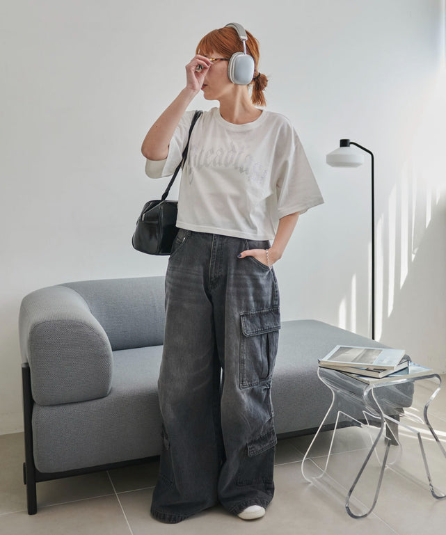 ホワイト　モデル:155cm  M着用