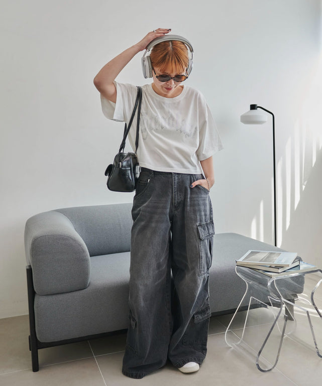 ホワイト　モデル:155cm  M着用