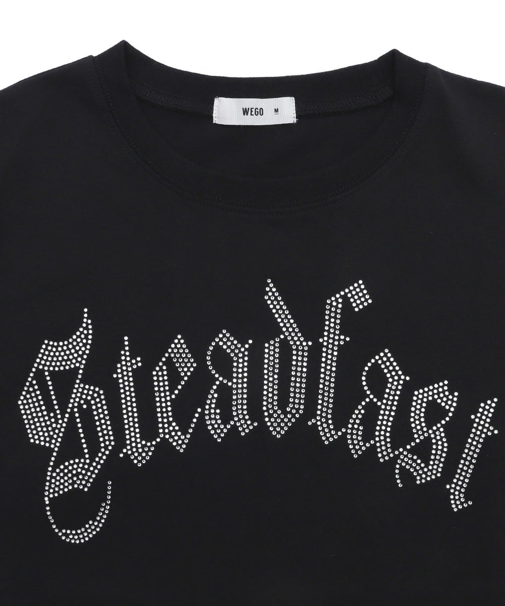 ラインストーンショートT