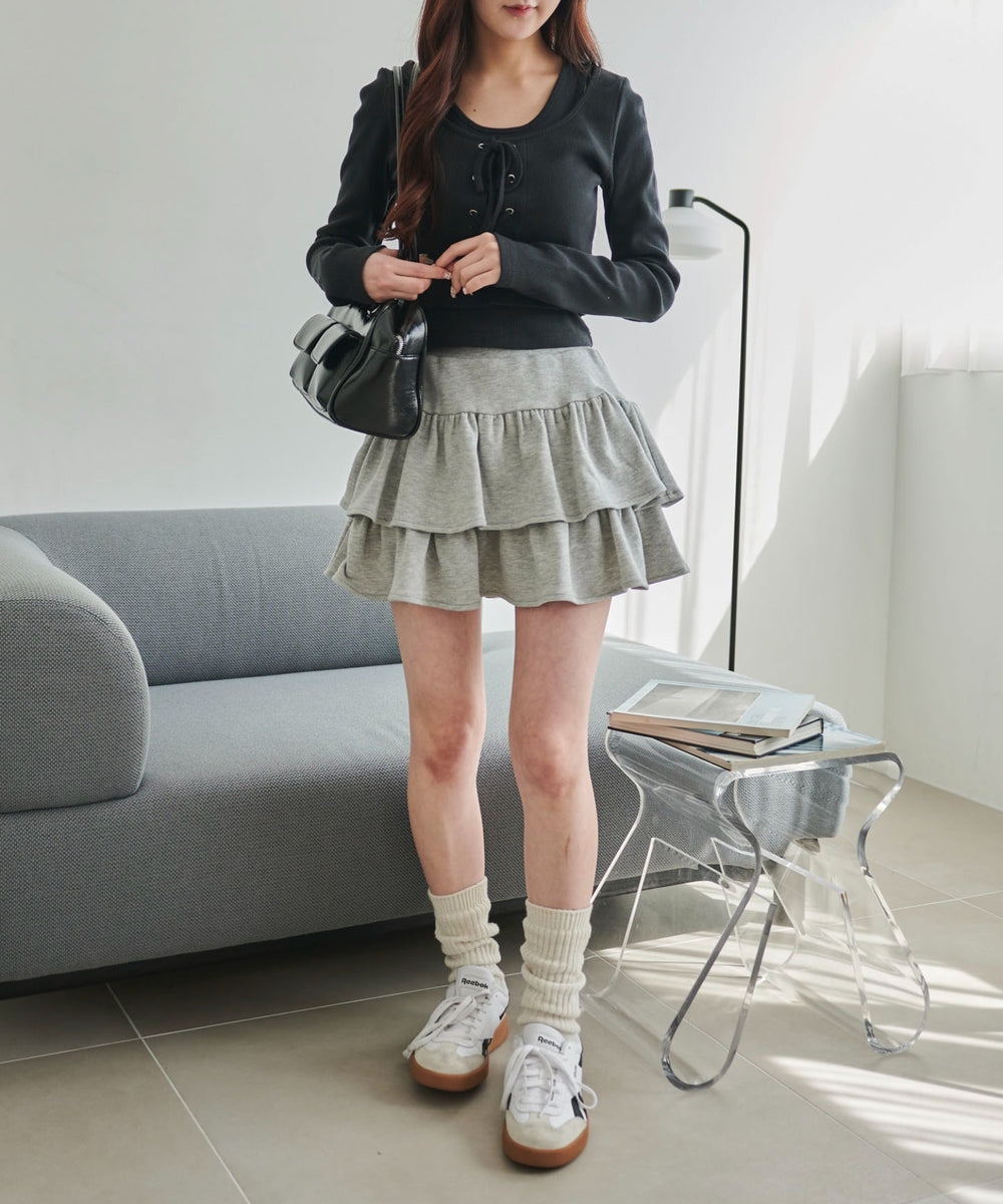 杢グレー　モデル:160cm F着用