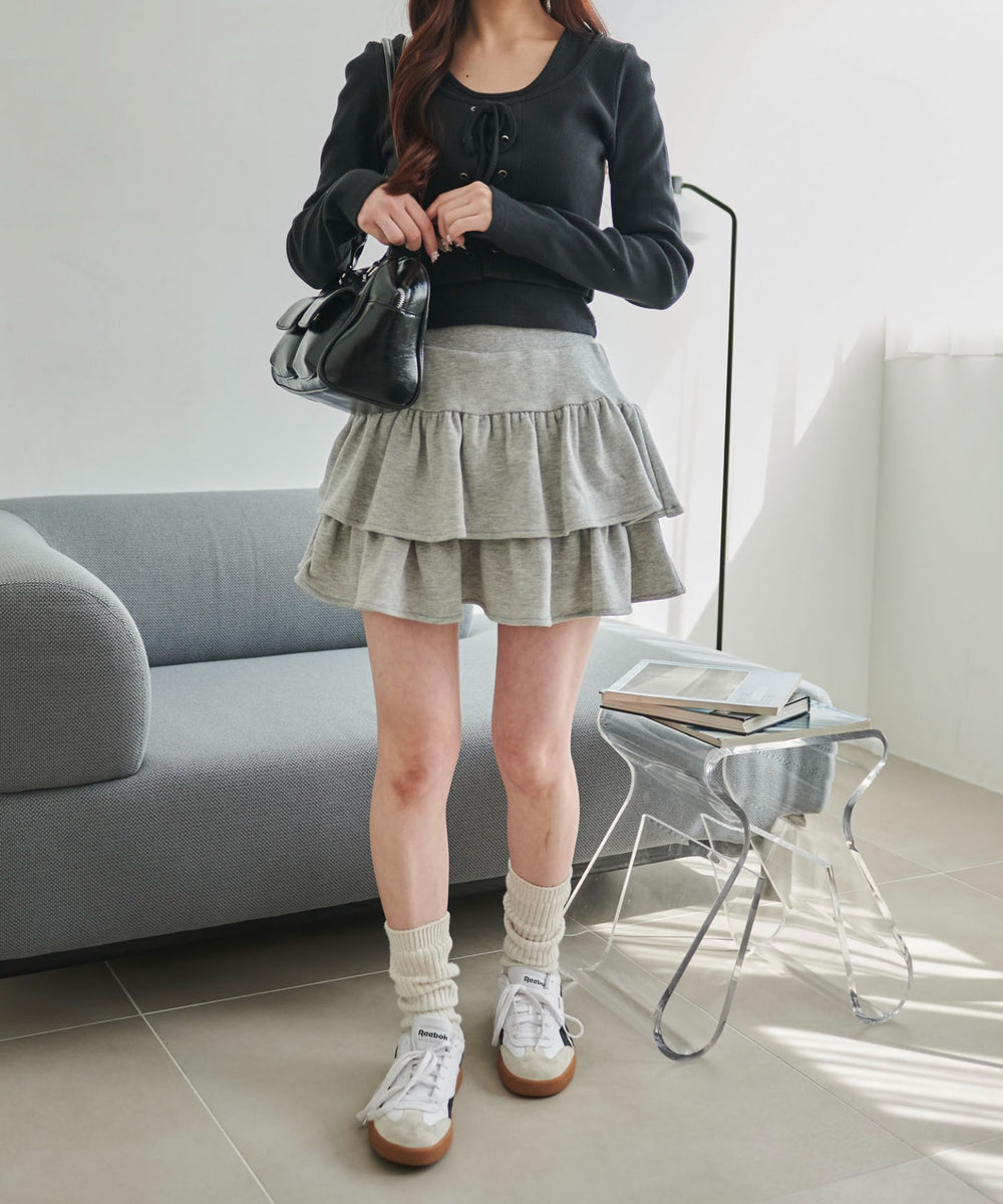 杢グレー　モデル:160cm F着用