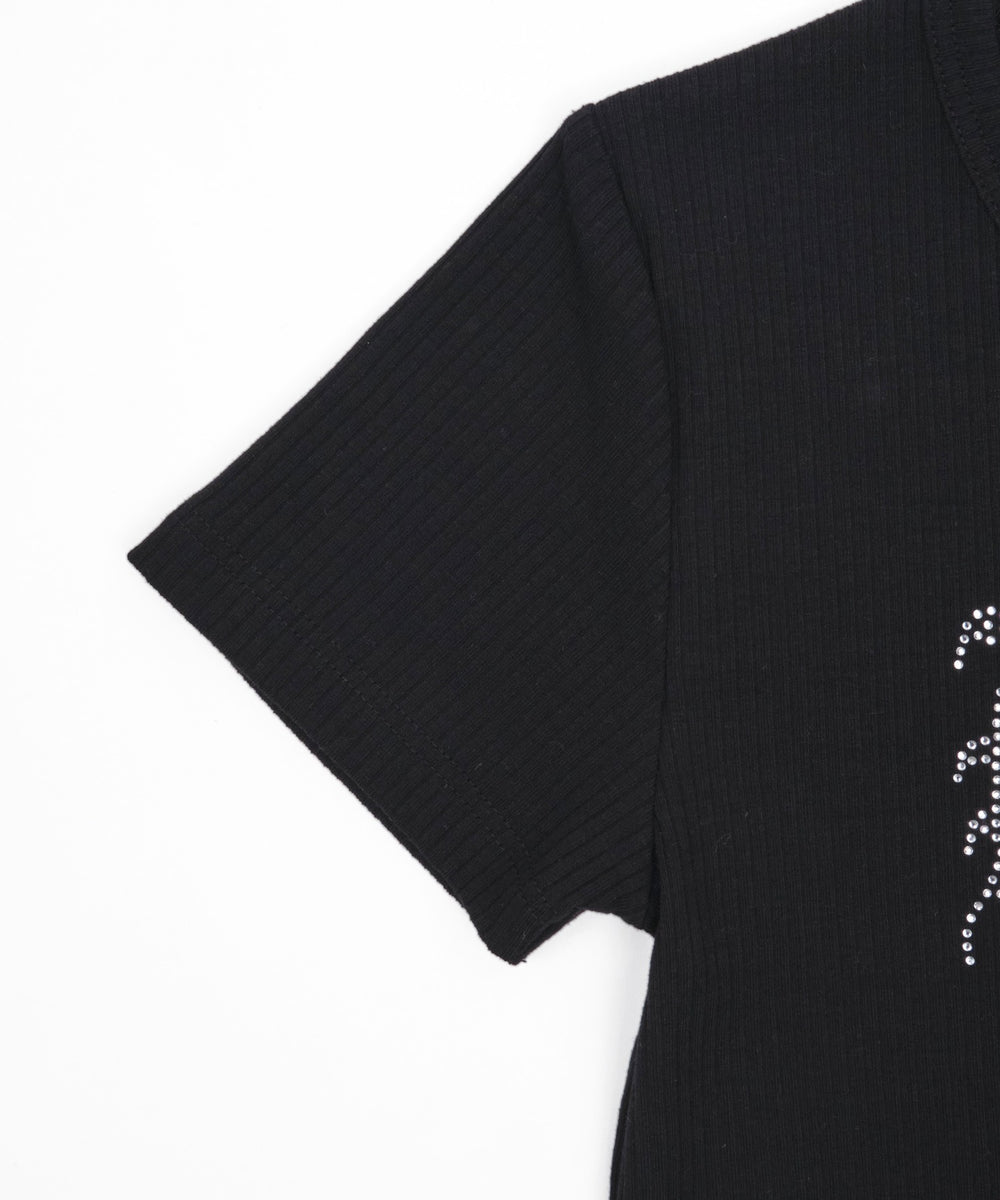 ラインストーンチビリブT