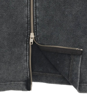 リブハンソデジップパーカー