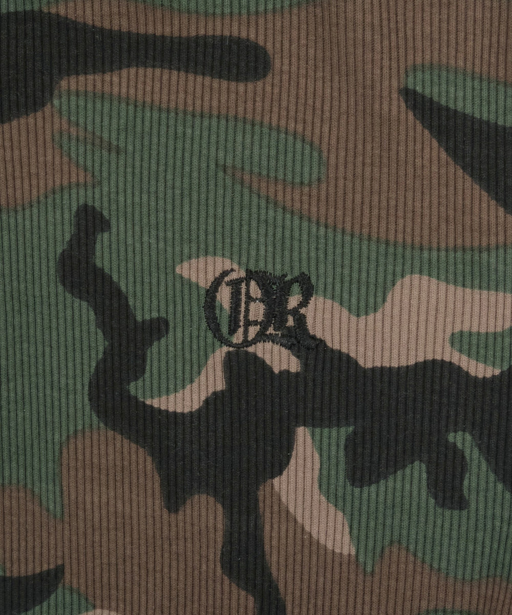 リブハンソデジップパーカー