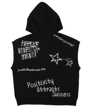 ジャガードノースリジップパーカー