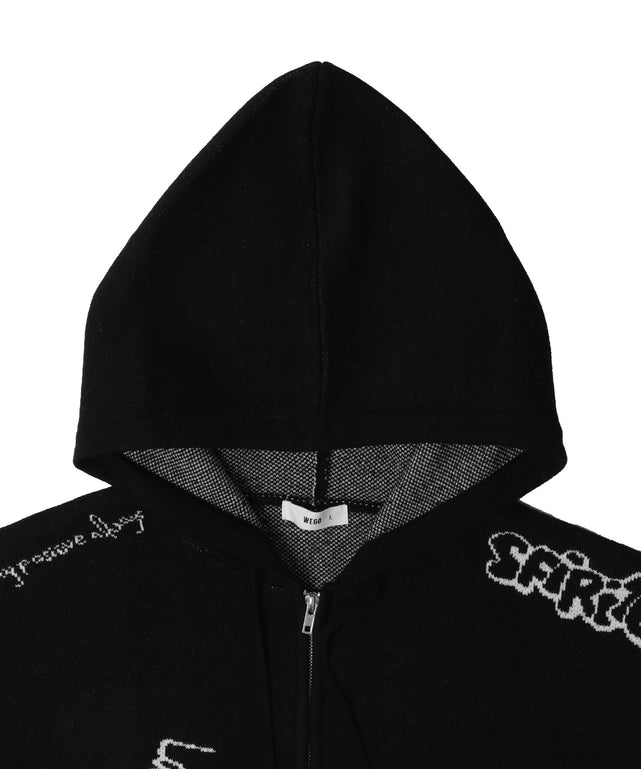 ジャガードノースリジップパーカー