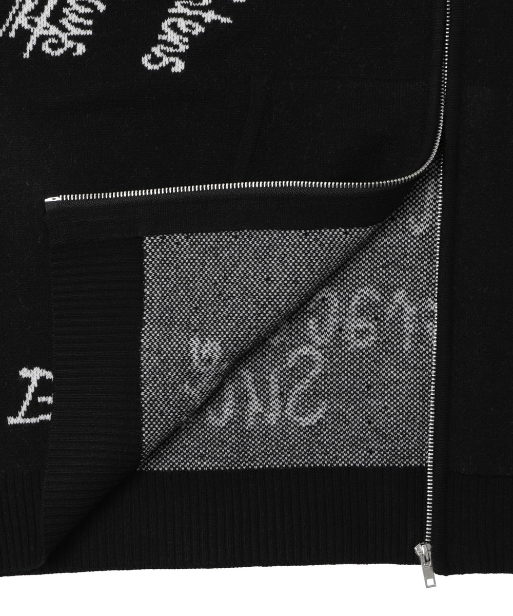 ジャガードノースリジップパーカー